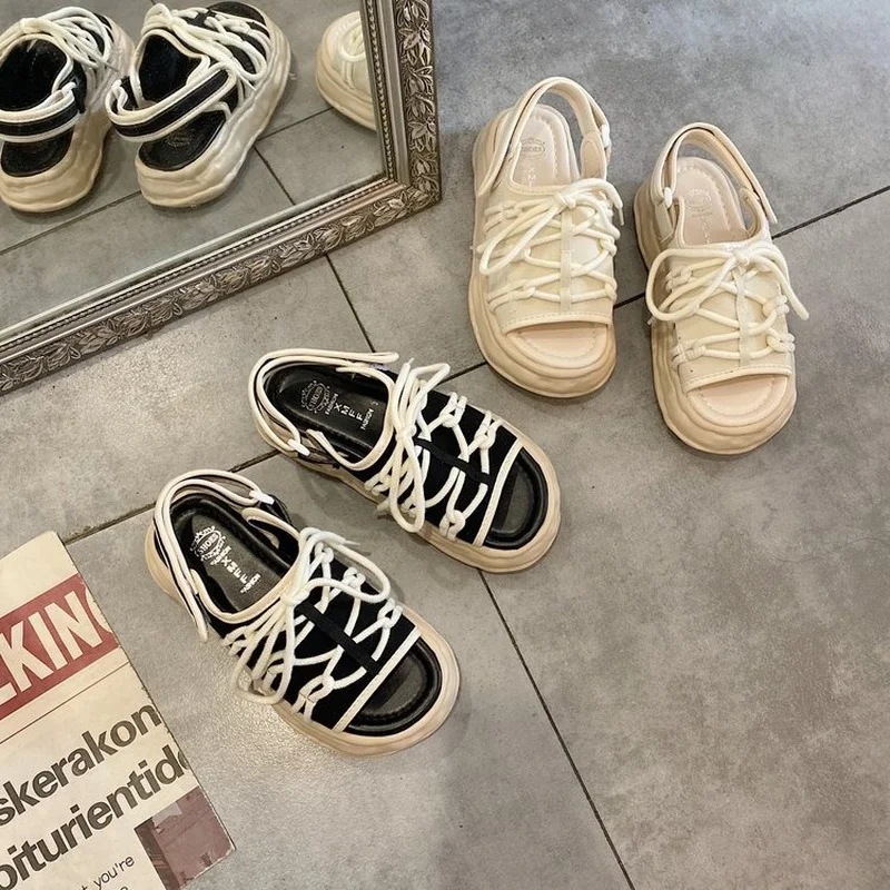 

Summer New Fashion Platform Sandals Women Thick Soled Casual Roman Designer Shoes Platform Sandals Sandalias Mujer 2022