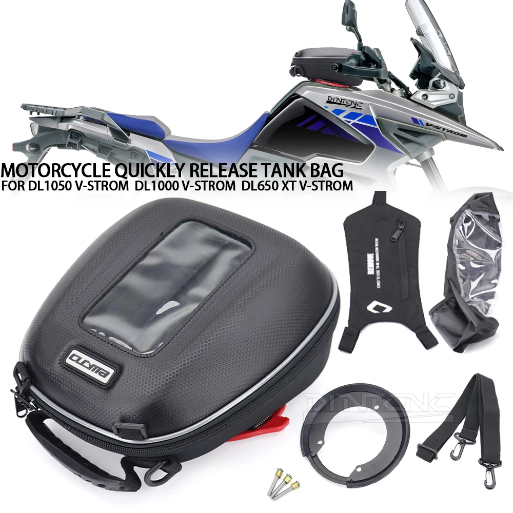 Tank Bag Motorcycle Bags For SUZUKI DL1050 DL650 DL1000 XT V-Strom 2022 DL 1050 Waterproof Saddle Biker Backpack Racing Tanklock