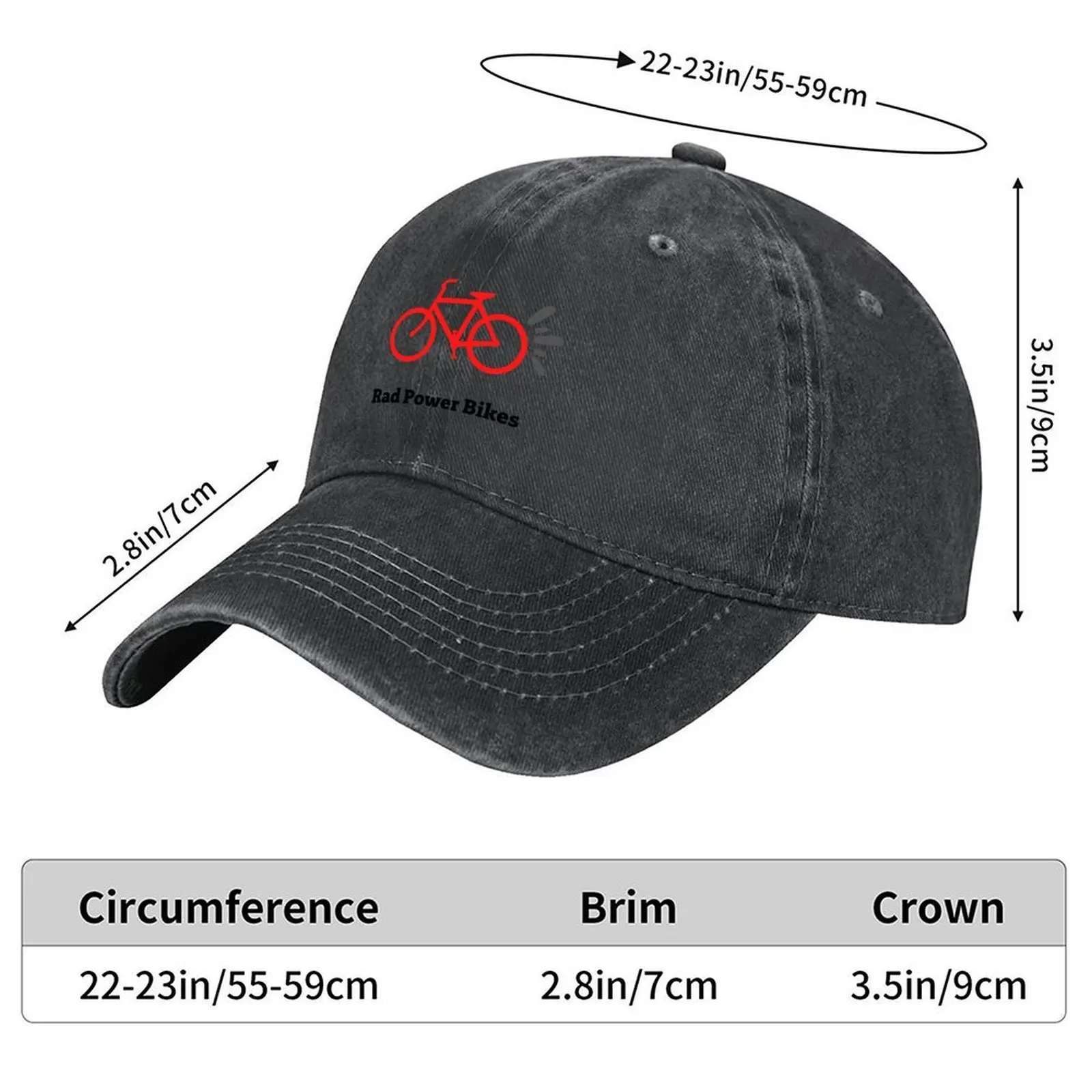 Фото Классическая бейсболка Rad Power Bikes Rave Hat Man For The Sun в стиле хип-хоп, мужская дизайнерская мужская и женская кепка №2