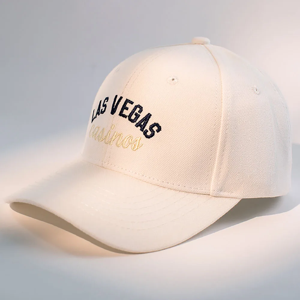 

High Quality LAS VEGAS Letter Hats Fashion Hardtop Baseball Cap Korean Casual Couples Caps For Men And Women