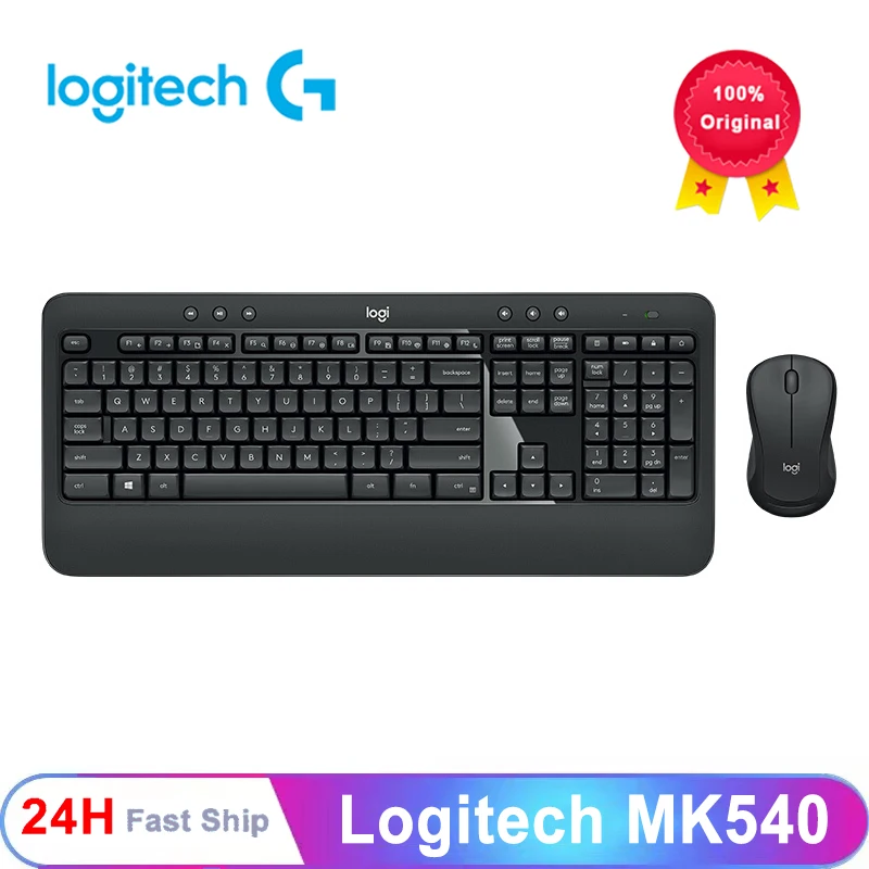 Logitech MK540 Wireless Keyboard Mouse Combos Unifying USB Receiver Plug And Play Instantly Familiar Simply Advanced Reduce Nois