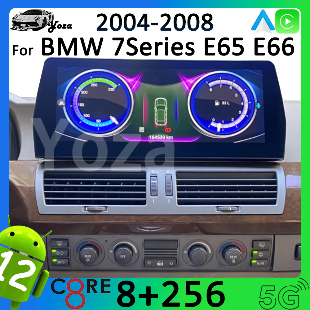 

Автомобильный радиоприемник Yoza Carplay для BMW серий 7 E65 E66 2004-2008 Android11, сенсорный экран, мультимедийный плеер, GPS-навигация, стерео, 5G WIFI