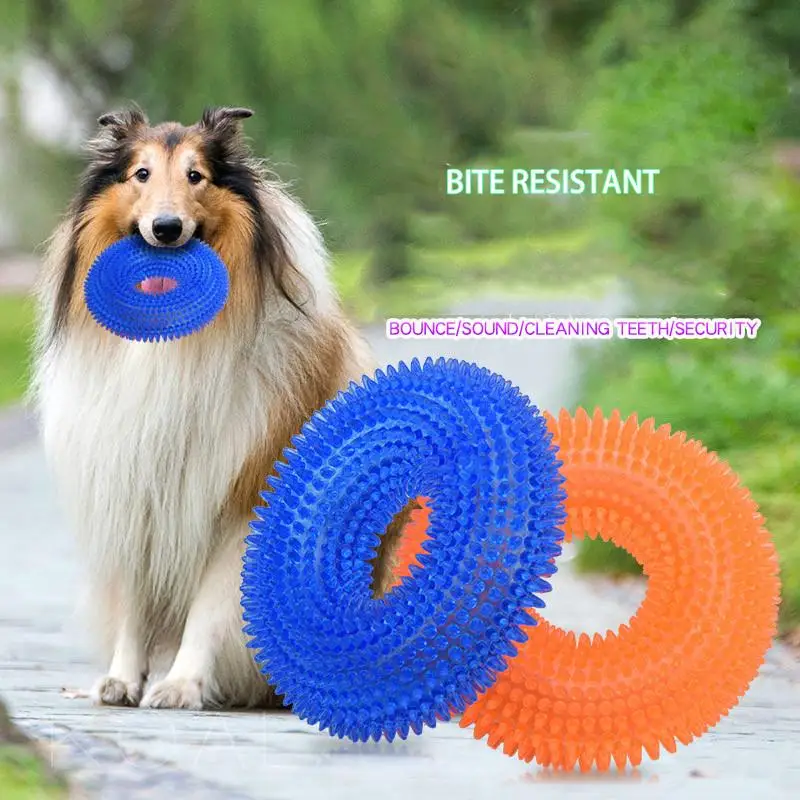 

Durable Dog Chew Toys Dog Squeaker Toy Ball Chew Dog Teeth Clean Non Toxic TPR Dog Toys Molar Bite Rubber Chew Ball Accessories