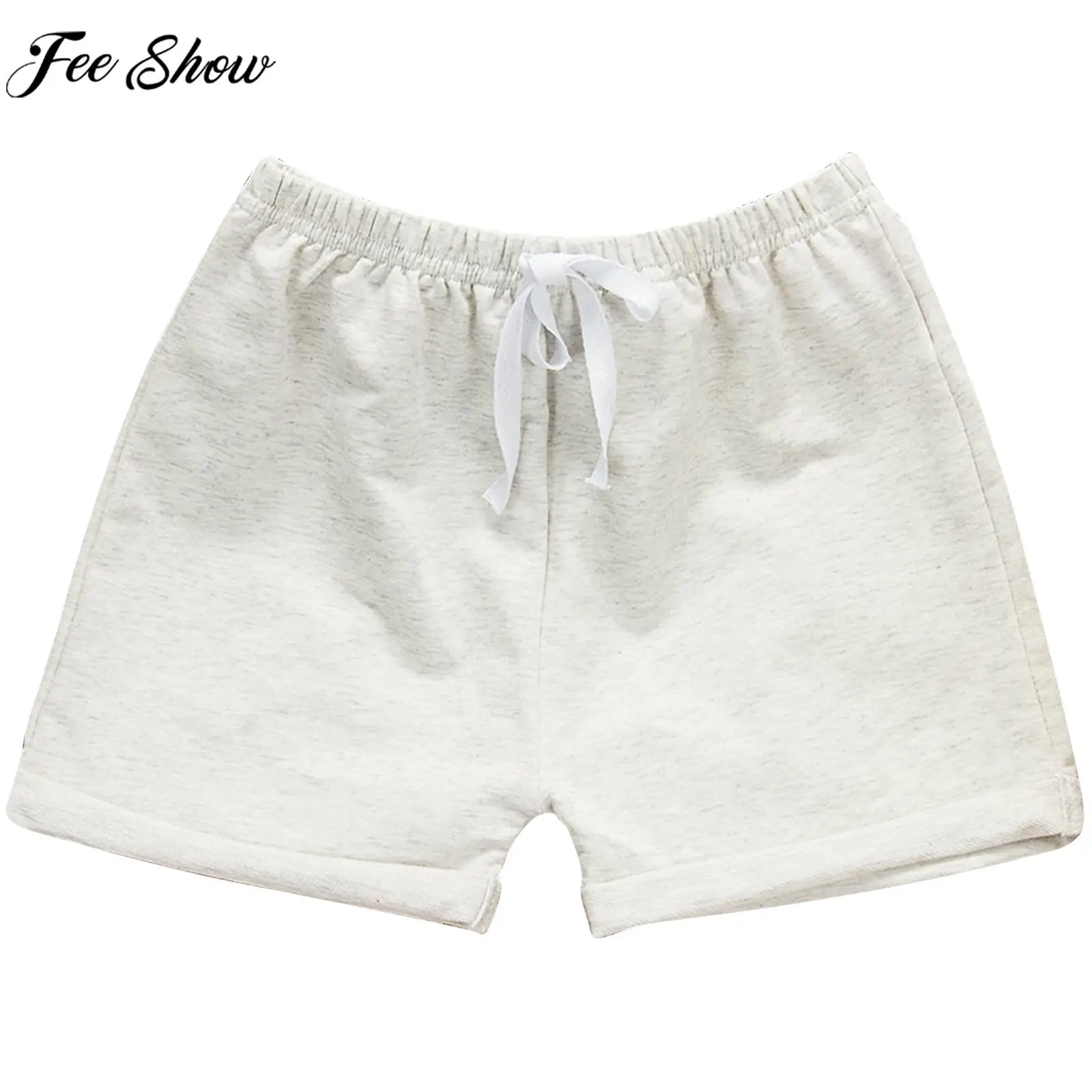 

Children Clothing Boys Girls Summer Casual Shorts Beach Vacation Sweatpants Loungewear Elastic Waistband Solid Color Hot Pants
