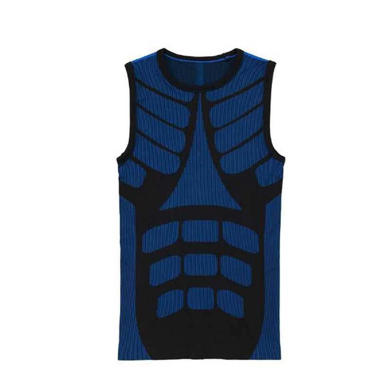 HaleyChan Men's Summer Quick-drying Tank Top Abdominal Training Vest Running Sportswear Men's Shapewear Waist Trainer Vest