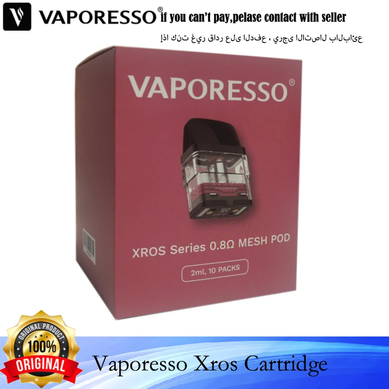 

4-40 шт. оригинальный картридж Vaporesso XROS Pod картридж XROS Mesh 2 мл 0,8 Ом Pod для XROS /XROS 2 / XROS Mini / XROS Nano Kit