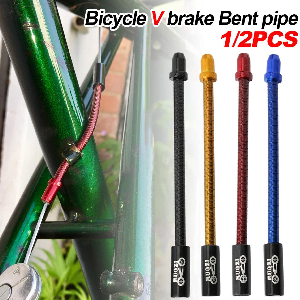 

2PCS Bicycle V Brake Noodle Mountain Road Bike V-brake Guide Pipe Cable Guide Flexible Liner Stainless Steel Folding Bike part
