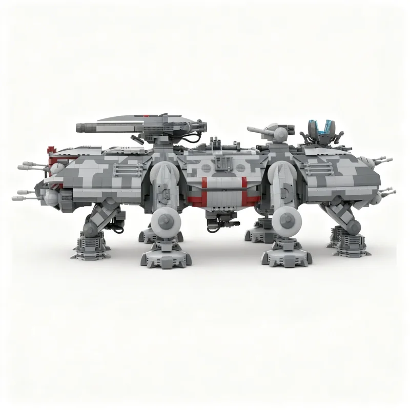 Фото 4497 деталей MOC HMF Вездеходная тяжелая мобильная крепость Star Battle, модель-конструктор, игрушка, строительные блоки, идея для рождественских подарков, DIY №2