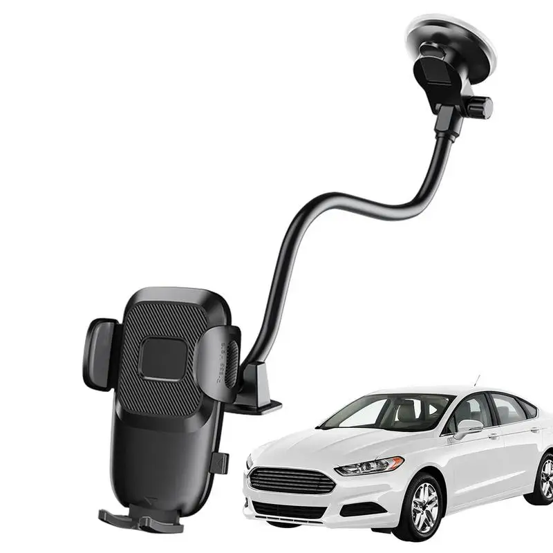 

Phone Car Mount Long Arm Suction Cup Car Phone Mount Thickened Adjustable Universal Car Phone Holder For Windshield Dashboard