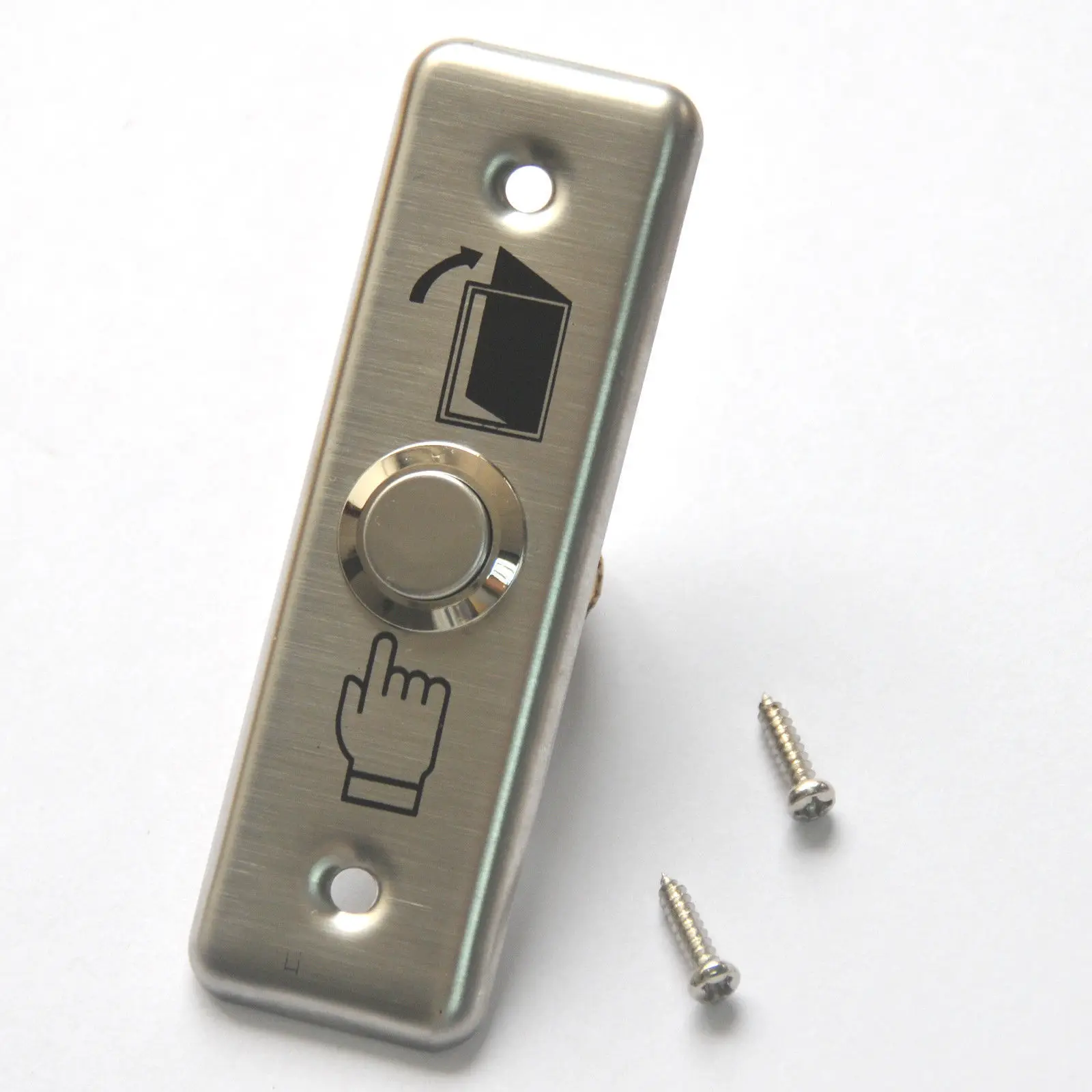 

3A 36V DC For Access Control Door Switch Stainless Steel Slim Exit Push Release Button For Hollow Doorframe With Width Over 28MM