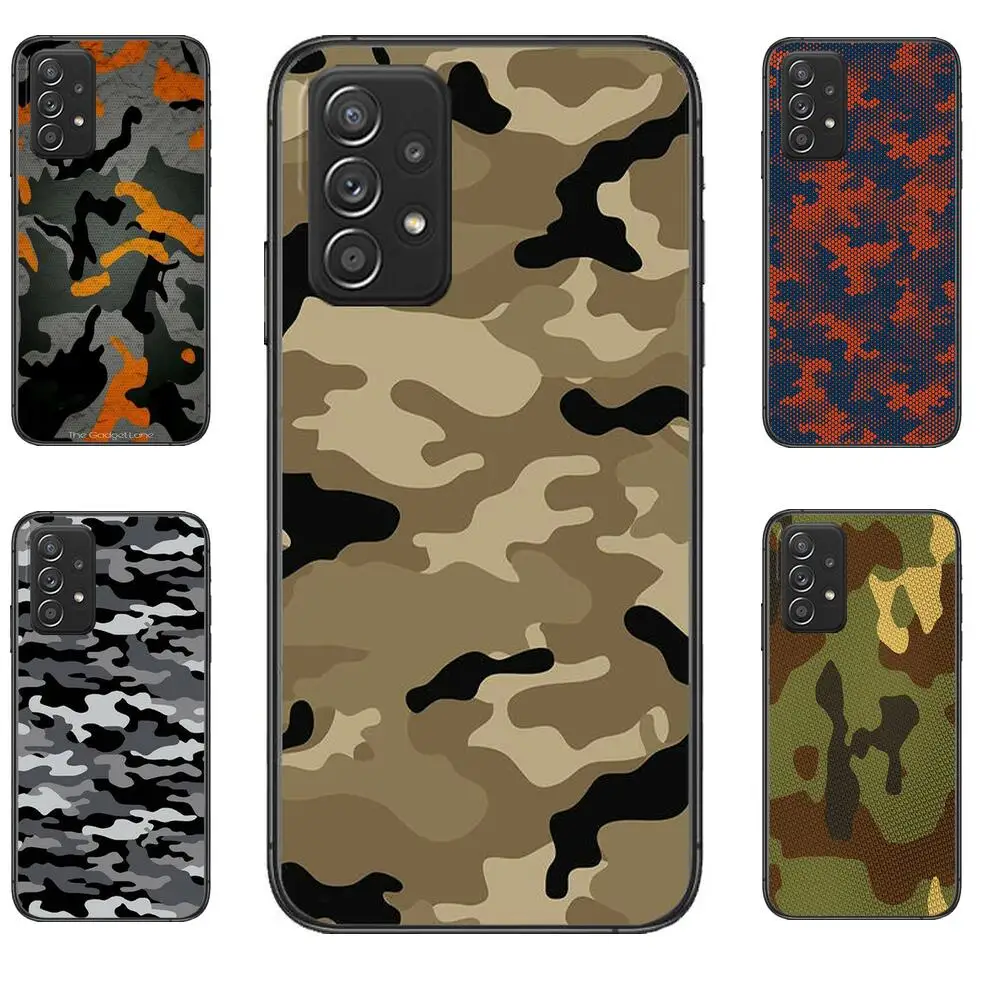 

camouflage Black phone case for Samsung Galaxy A51 A50 A52 5G A20E A60 A20S A71 A40 A40S A90 A70 A32 A30 A70 A21S phone case