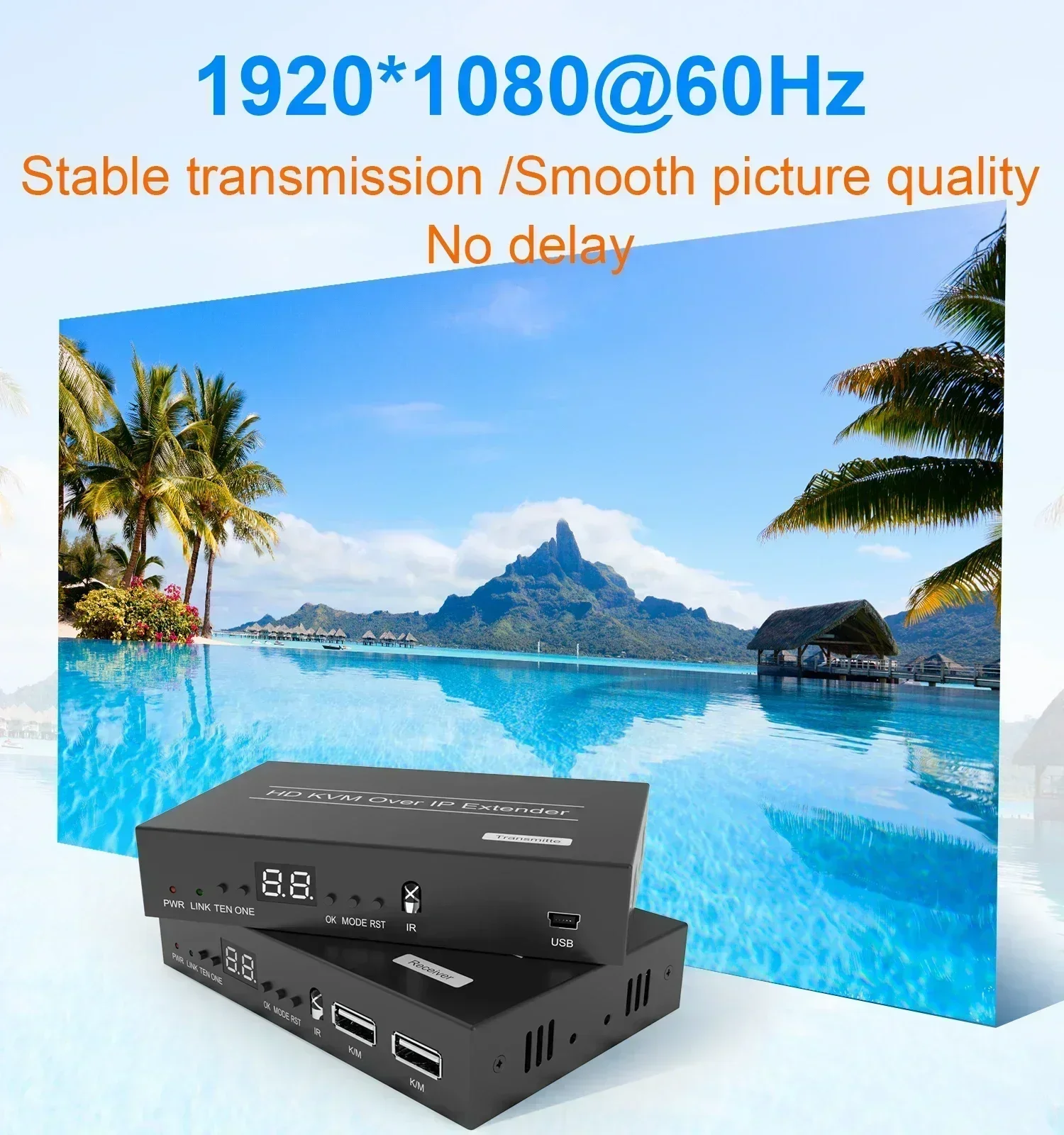 Фото 150M POE HDMI 1080P KVM-удлинитель через TCP/IP на Cat5e/6, обеспечивающие отличительные схемы подключения с контуром и ИК-управлением KVM №4