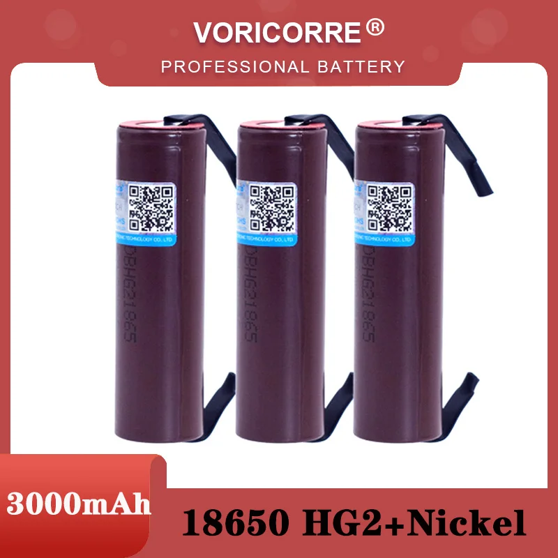 VariCore100 % новый HG2 18650 3000 мАч перезаряжаемый аккумулятор 18650HG2 3,6 в разряд 20 А батареи питания + DIY никель