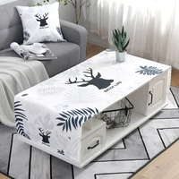 nordic stijl katoen linnen rechthoekige tafelkleed tv kast thee tafel dekken handdoek met opbergtas cartoon tafelkleed