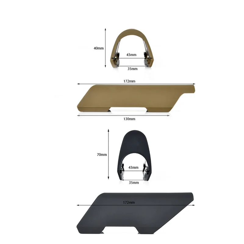 Фото WADSN Тактический нейлон CTR High Low Cheek Riser Style MAG PUL Industry AR M4 Stock Страйкбольная винтовка Аксессуары для охотничьего оружия №5