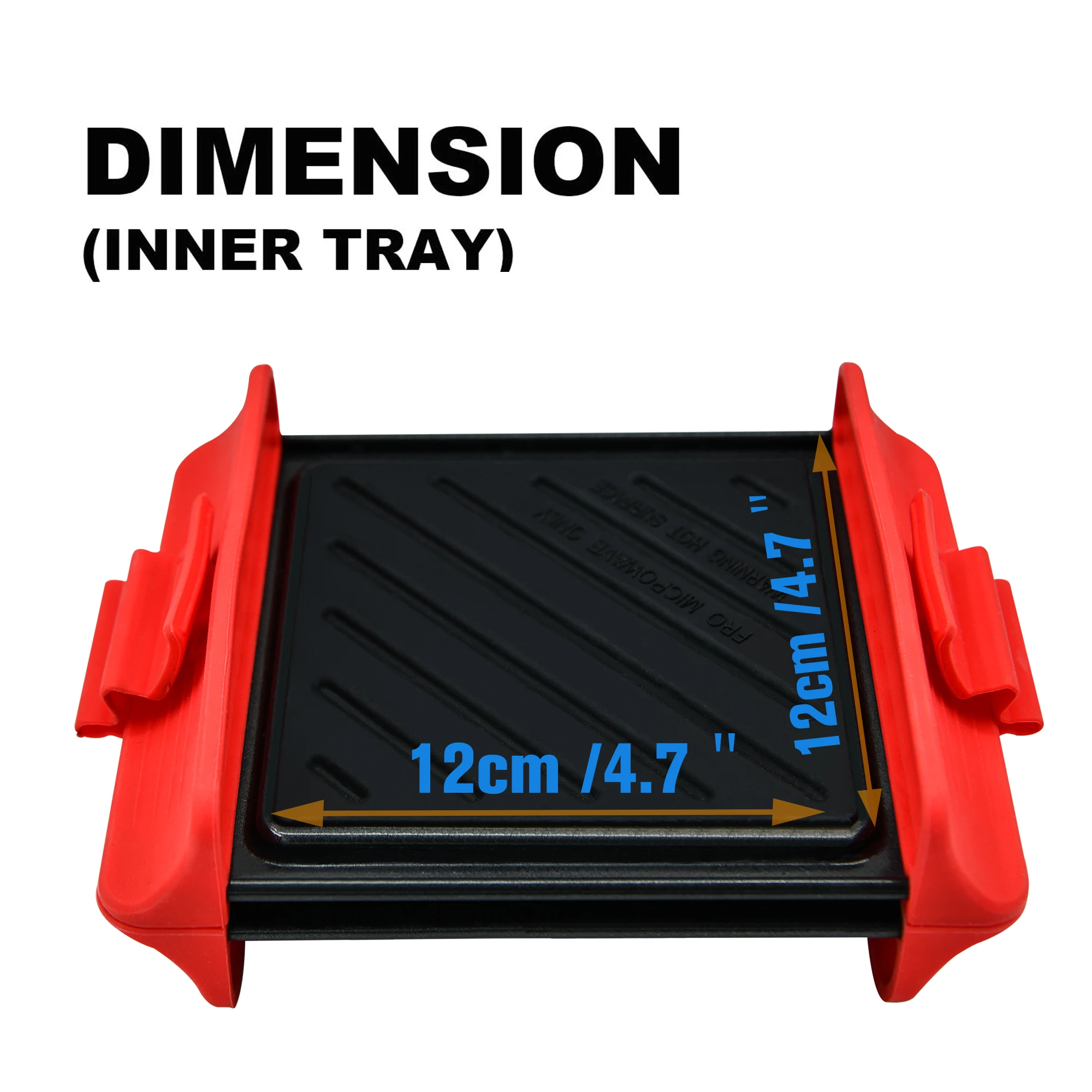 

New Portable Microwave Oven Square Grill Pan Chicken Wing Barbecue Quick Heating Non-stick Grill Multi-function Pan Kitchen Tool