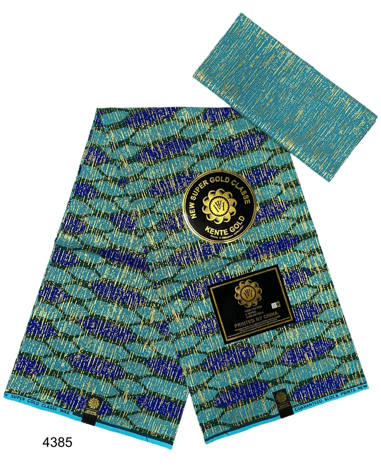 Блестящая африканская хлопковая ткань KENTE 4 ярда + 2 за 1 комплект