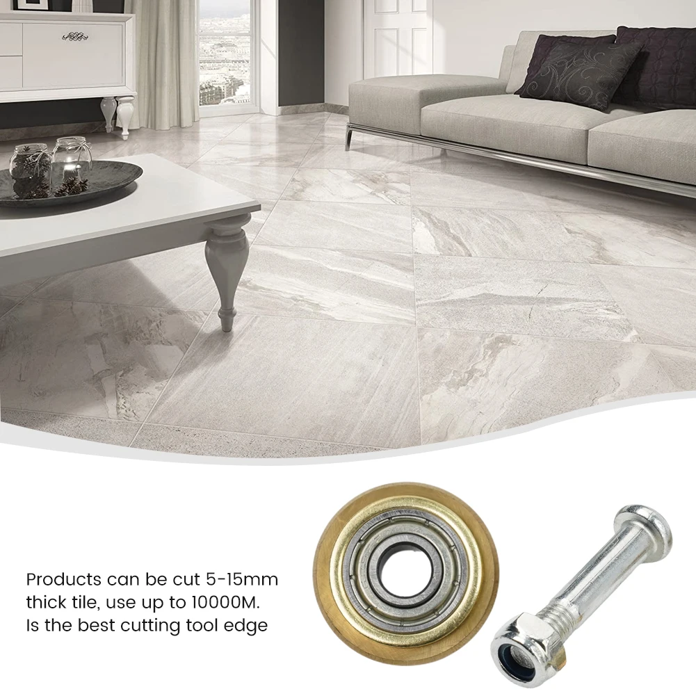 Режущее колесо из карбида вольфрама для плитки, керамическое режущее колесо, Запасное лезвие 22x6x6 мм, кольцевой резак, колесо, винт, стержень, гайка