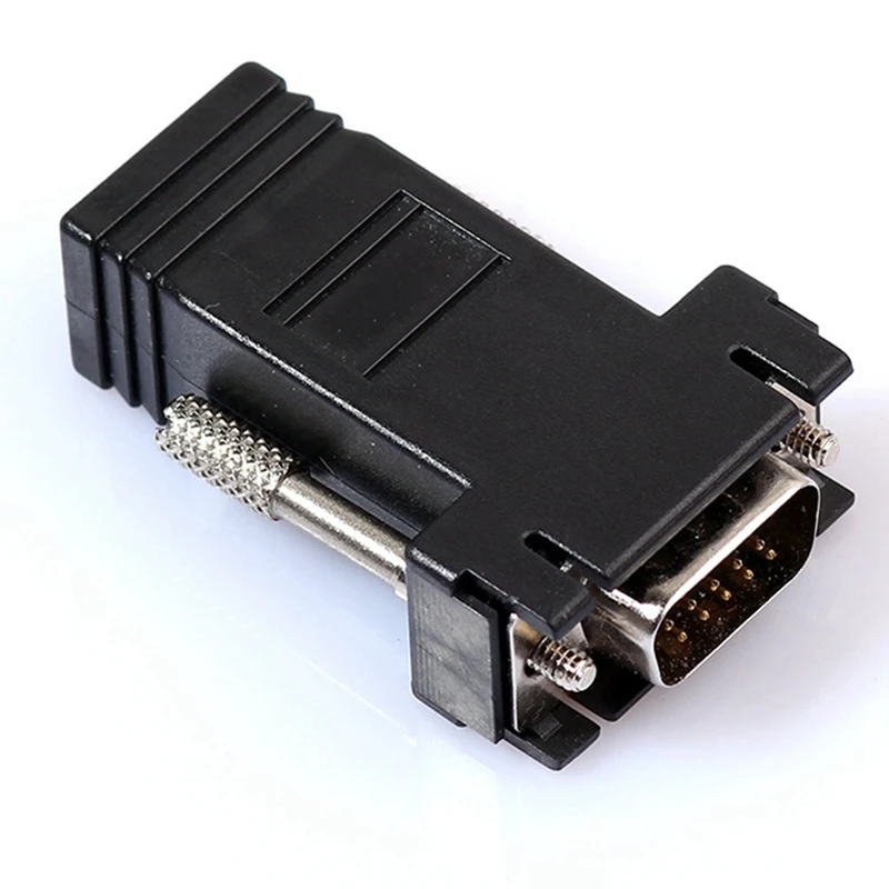 

10Pcs RJ45 To VGA Extender Male To LAN CAT5 CAT6 RJ45 Network Cable Female Adapter Computer Extra Switch Converter