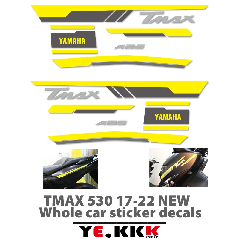 

TMAX 530 DX SX 2017 2018 2019 2020 2021 новая наклейка на весь автомобиль пользовательская цветная мотоциклетная наклейка флуоресцентный желтый
