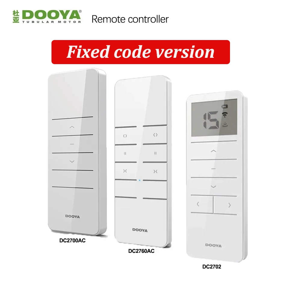Фото Пульт дистанционного управления Dooya DC2700/DC2760/DC2702 с подвижным/фиксированным кодом 1/2/15 каналов для электрического трубчатого двигателя Dooya RF433 №3