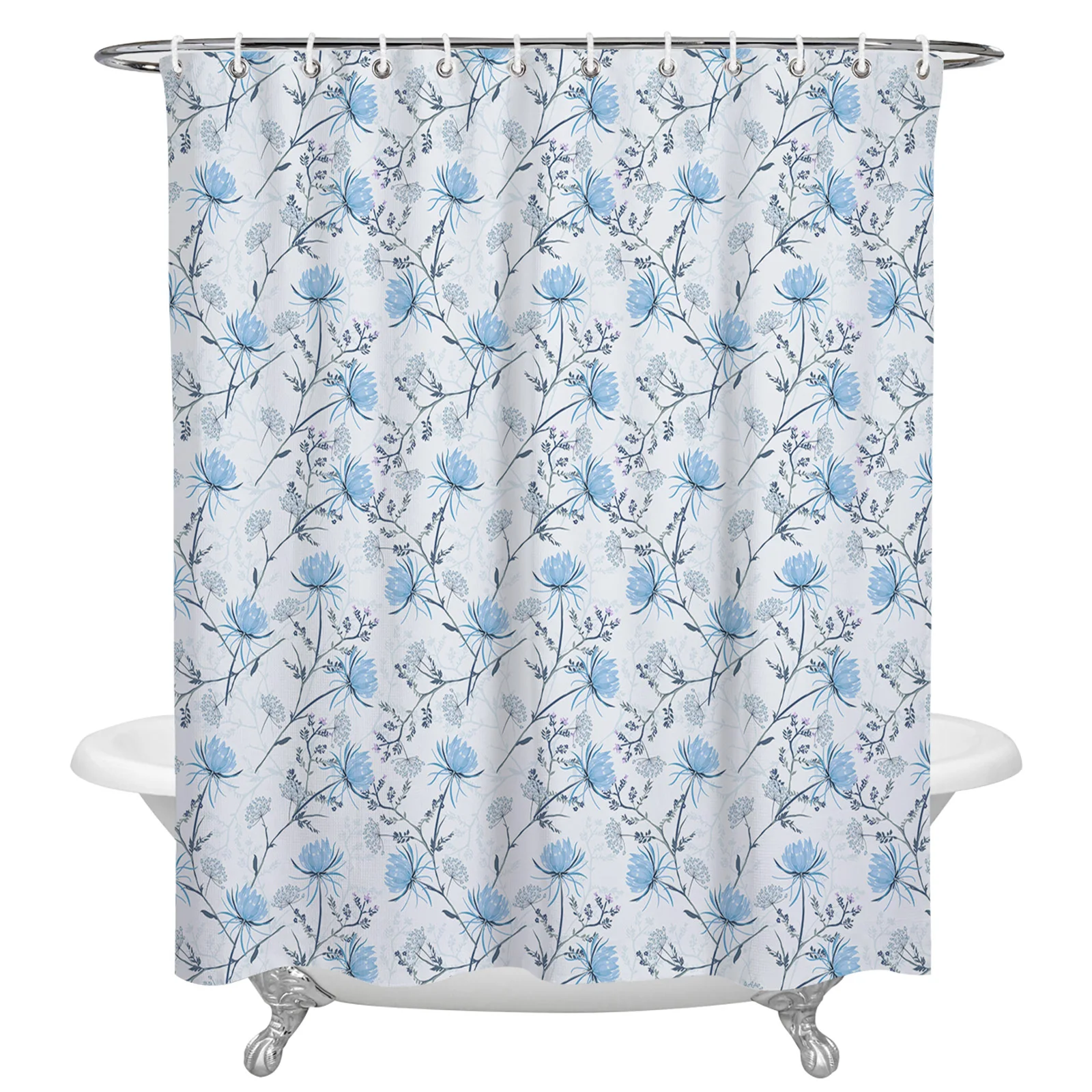 

Весенняя занавеска для душа в стиле ретро с изображением одуванчика, водонепроницаемая занавеска для ванной, современная роскошная занавеска для ванной комнаты с изображением растений