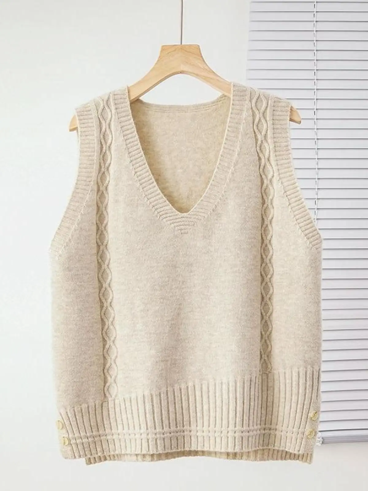 Sweater vest Vest Autumn clothes women New 2020V Collar Twist Woven Western Sle Sweater Loose Top