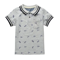 baby boy polo shirt summer dinosaur printed turn collar tops for kids boys shirts 3 7 years breathable children clothes