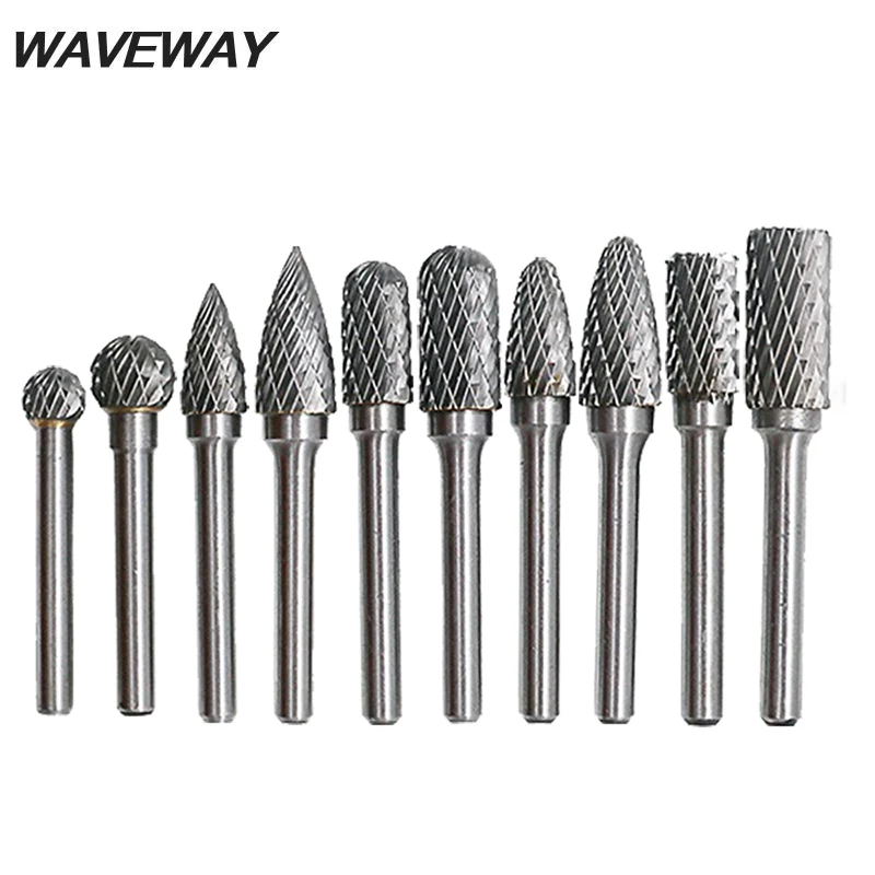 

6mm HSS Routing Router Drill Bits Set Dremel Carbide Rotary Burrs Tools Wood Stone Metal Root Carving Milling Cutter