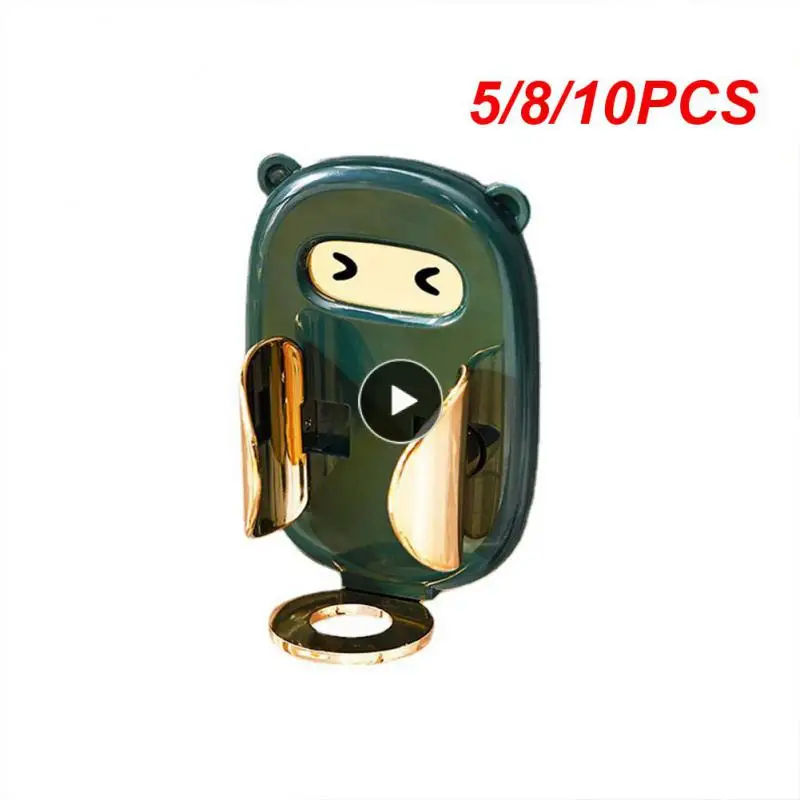 

5/8/10PCS New Electric Toothbrush Organizer Wall-mounted Storage Shelf Punch-free Drain Rack Toothbrush Storage Rack