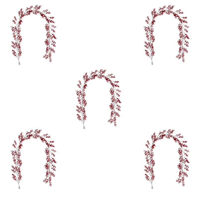 

Рождественская гирлянда с красными ягодами 5x6,39 футов, гибкая искусственная фотография для украшения камина, Рождественский Декор