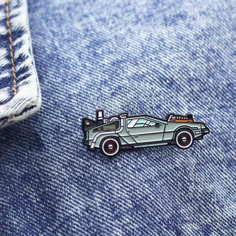 

3 Color Car Shape Enamel Pin Brooch Cute Vintage Grey Car Lapel Pin DIY Pins for Clothes Hat Backpacks Accessory Christmas Gift