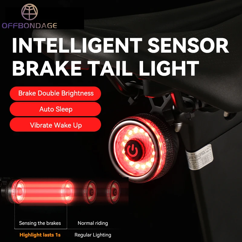 Умный Датчик Задний Фонарь Для Горного Велосипеда Перезаряжаемый USB