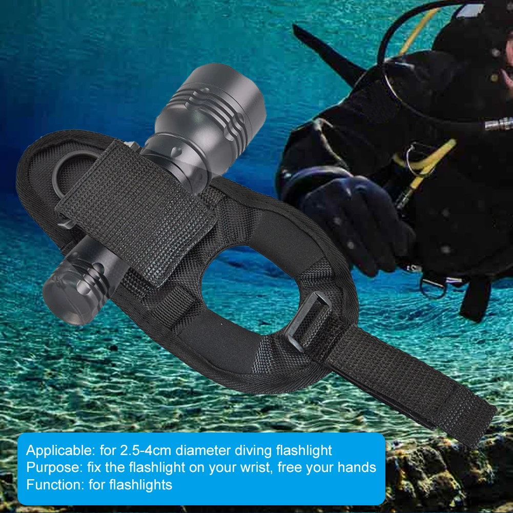 

2022 New Underwater Scuba Diving Dive LED Torch Flashlight Holder Soft Black Neoprene Hand Arm Mount Wrist Strap Glove drop ship
