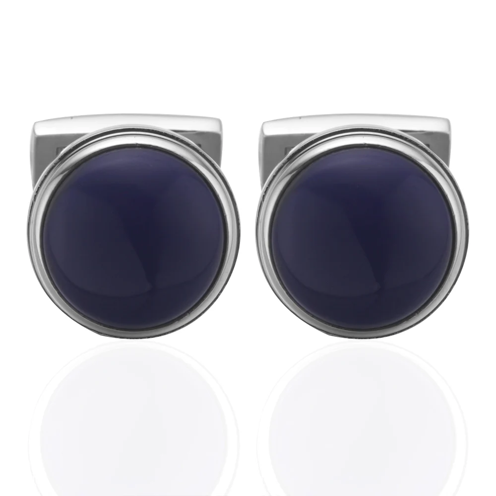 

Запонки мужские круглые из меди, серебристого цвета