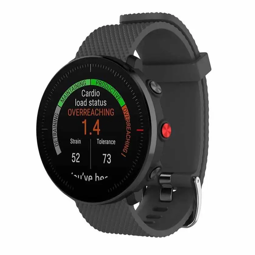 

Силиконовый ремешок для часов Polar Vantage M (22 мм), серый ремешок