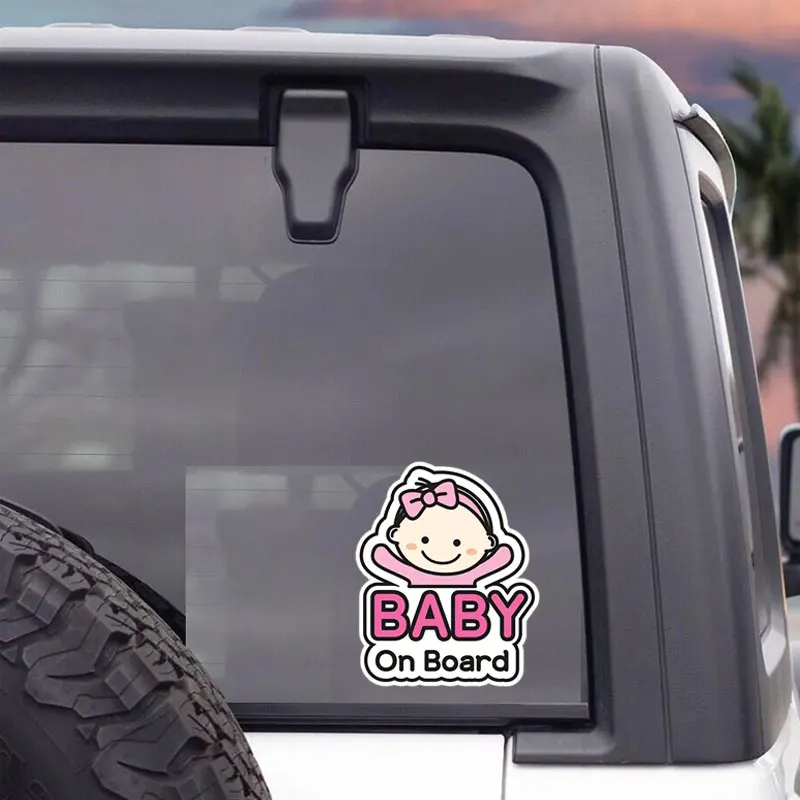 Привлекательные Мультяшные наклейки на автомобиль Малыш борту Стикеры для