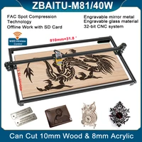 zbaitu cnc laser engraving cutting machine with 32 bit motherboard 8146cmlarge frame laser printer wood router laser engraver