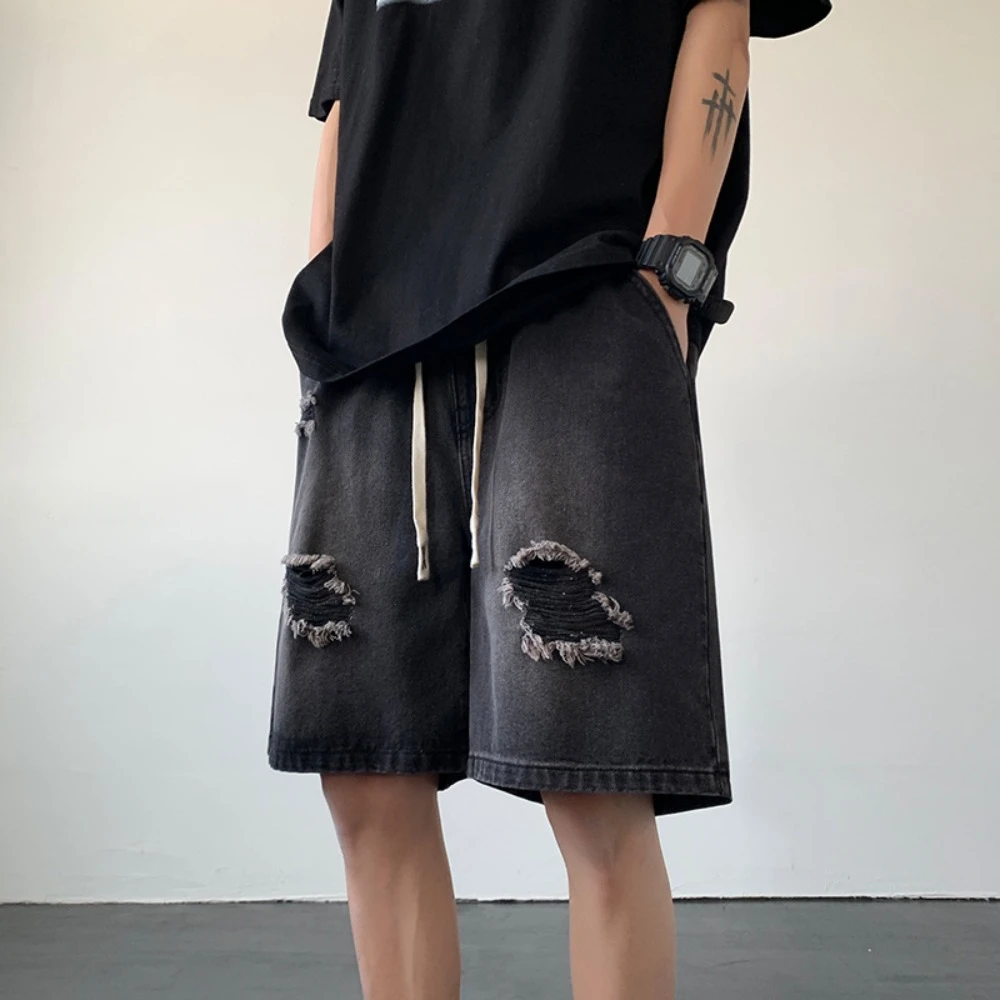 YIGUDAR мужские рваные джинсовые шорты