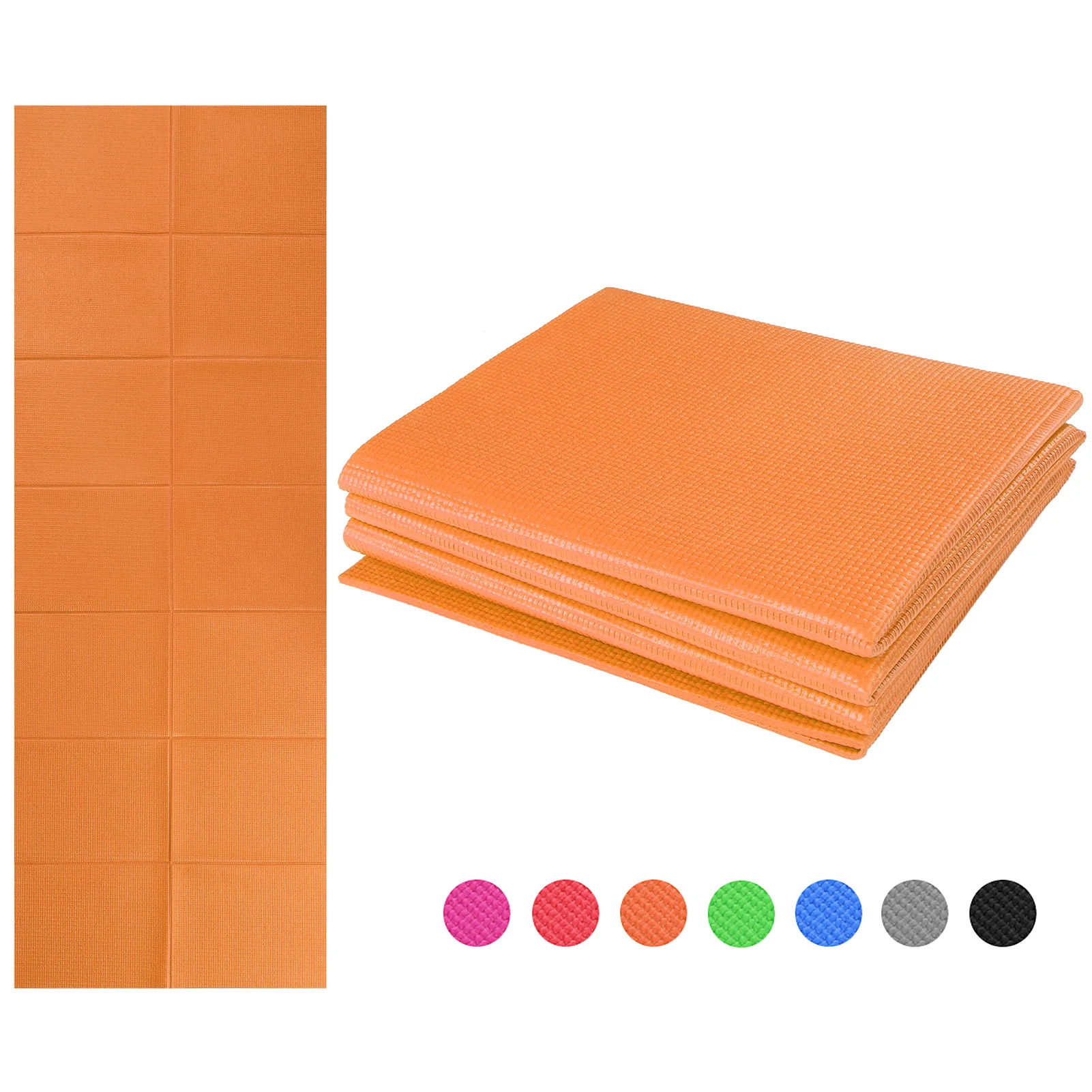 

4mm Thick 68X24 Inch Foldable Yoga Mat Non Slip Folding Travel Yoga Mat For Pilates Exercise Fitness Floor Workout