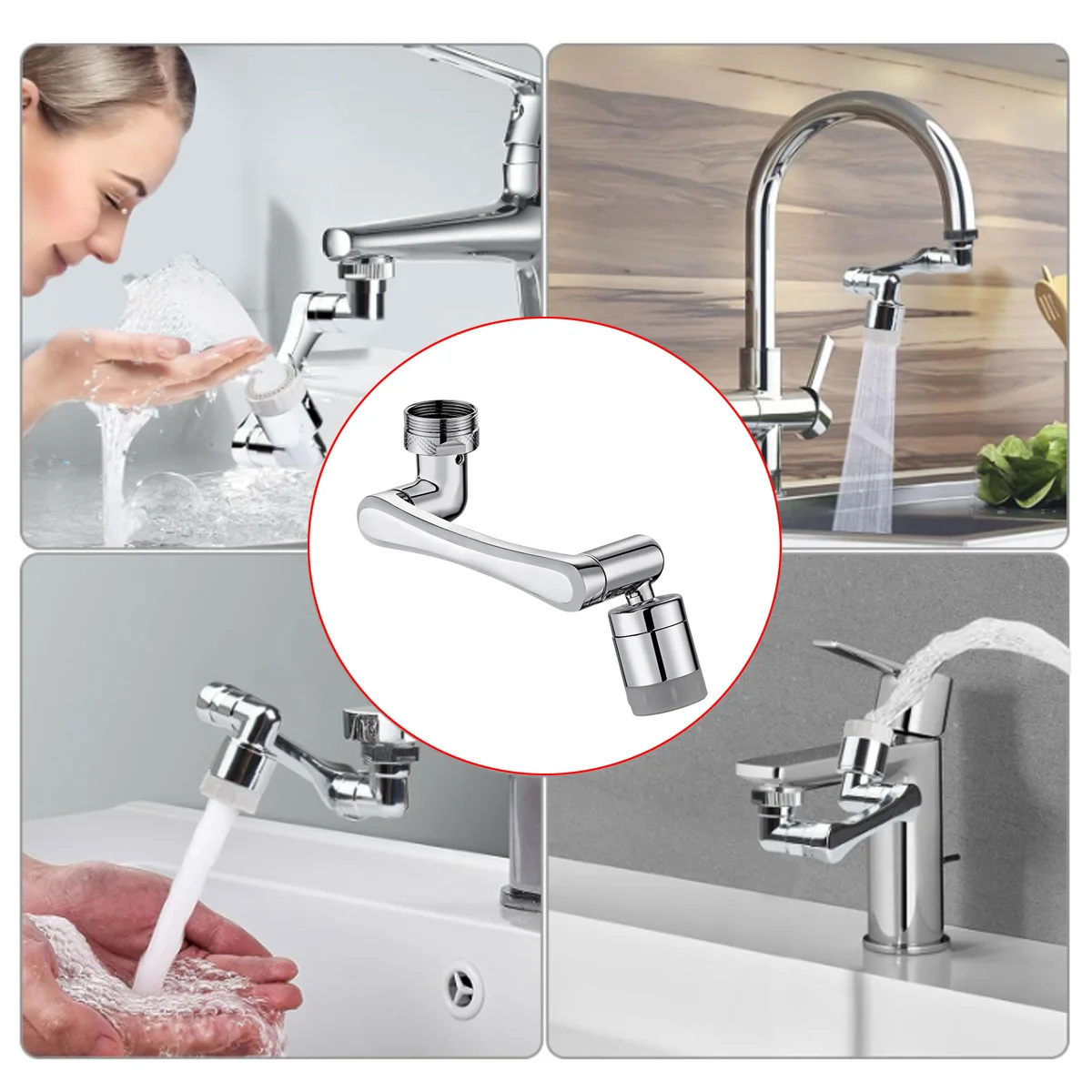 Универсальный поворотный распылитель для смесителя на 1080 ° насадка кухонного