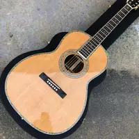 Real abalone 000 type acoustic guitar,39 inches solid cedar ooo guitar Rosewood back and sides