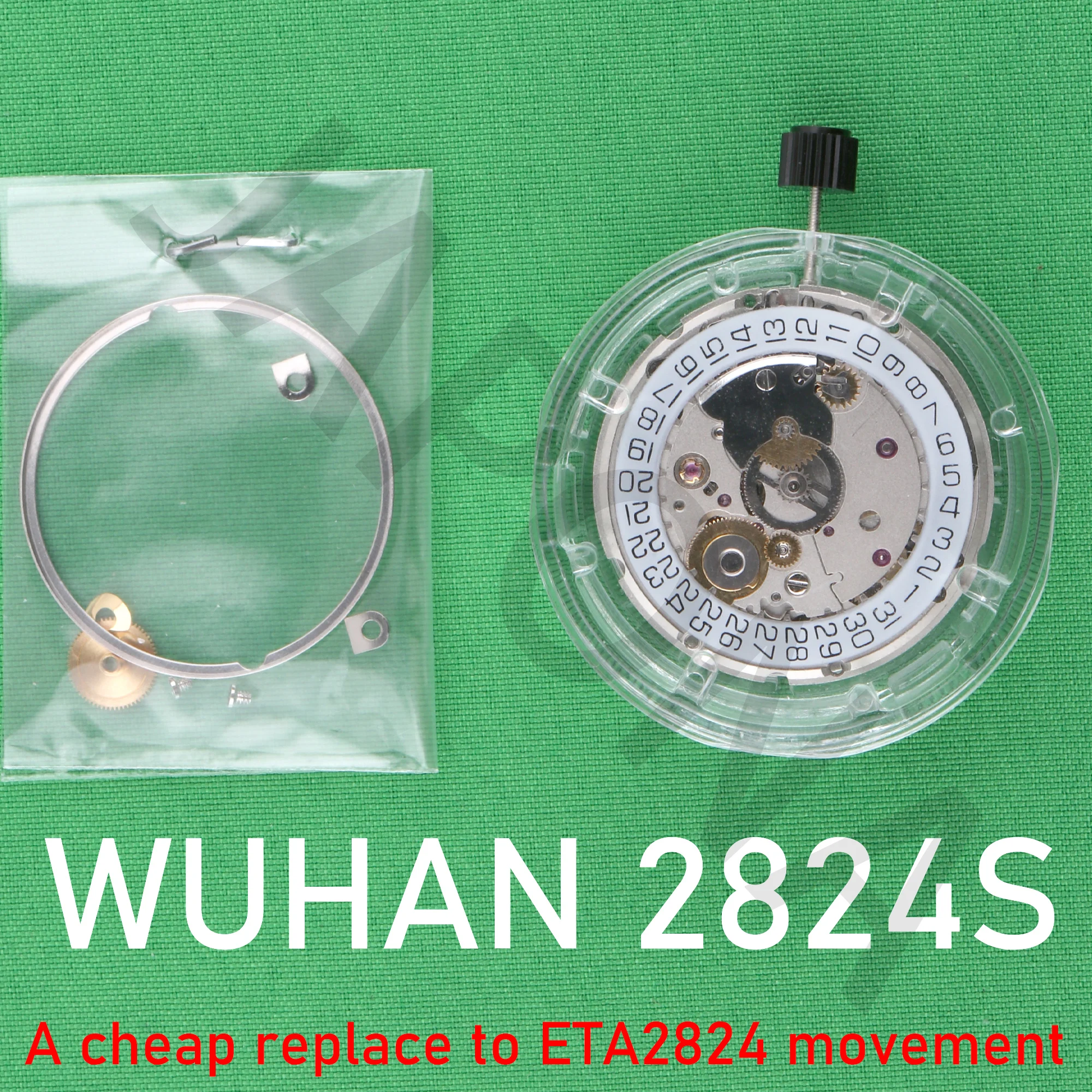 china WH 2824 Replace ETA2824 Mechanical movement fully automatic movement No lettering, no logo wuhang movement