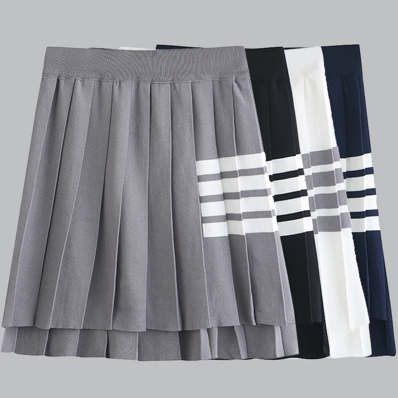 

Женская мини-юбка Y2k, летняя корейская мода 2022, кавайная Готическая плиссированная одежда, вязаное повседневное уличное сексуальное платье,...