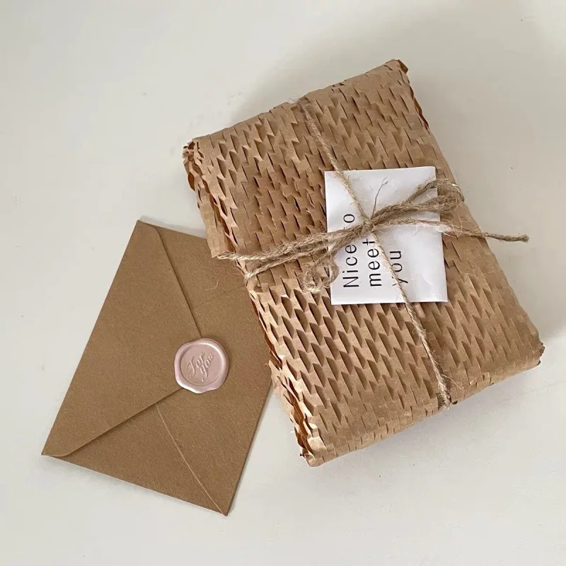 Promotion 30cmx10m Brown honeycomb paper for Cushioning Crash Protection transport packaging gift