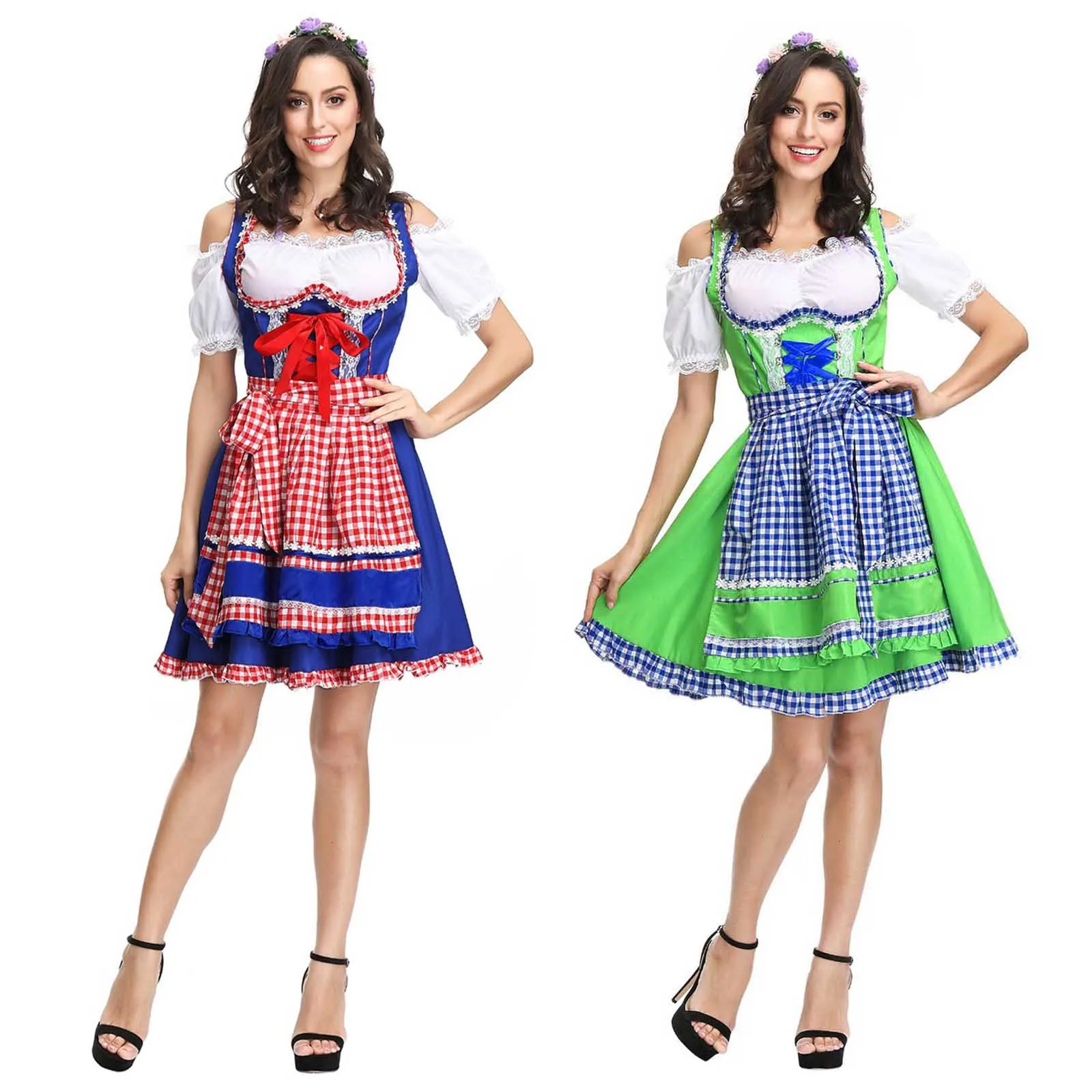 

Женское сексуальное платье на Октоберфест, женское баварское платье, официантка, костюм служанки, нарядное платье для Хэллоуина, пивной девушки