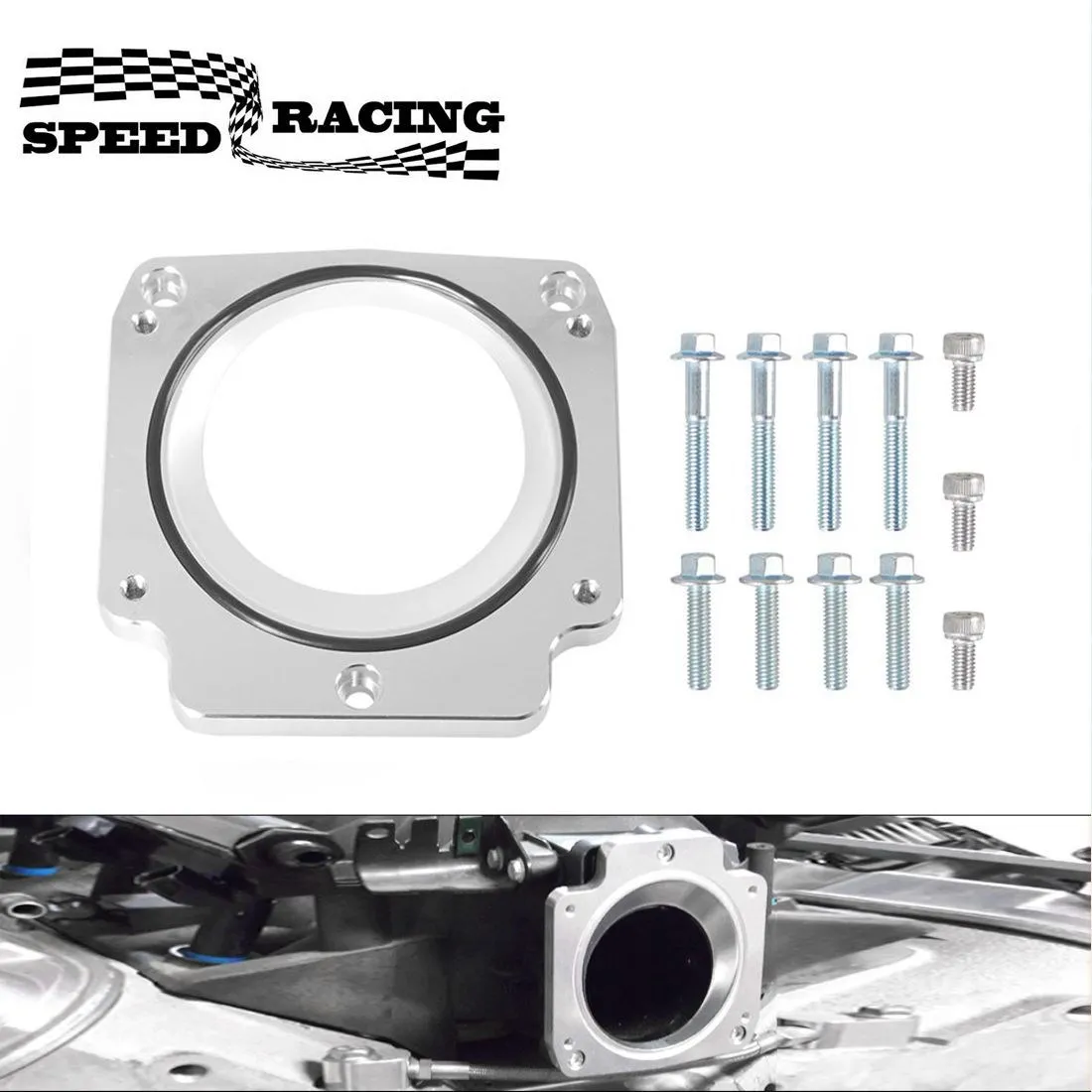 

Throttle Body Adapter Plate 551513 LS1 75mm 3 Bolts to 4 Bolts 92mm LS3 LM7 LR4 LQ4 LS6 L59 LQ9 LM4 L33 LSX 4.8L 5.3L 5.7L 6.0L