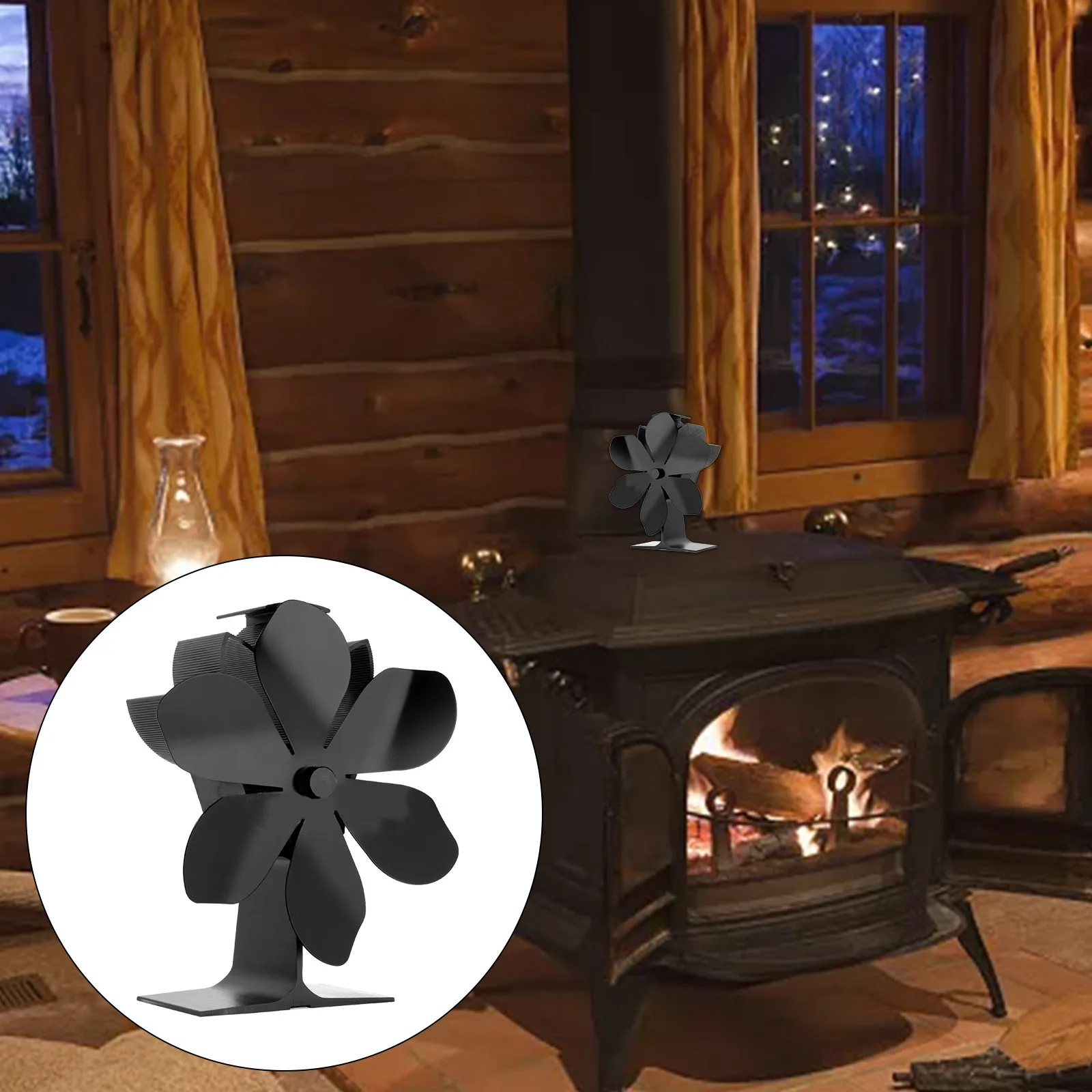 

Stove Fan Fireplace Fan Thermometer With Magnetic Fireplace Stove Fan For Wood Burners Quiet Operation Fan Stoves