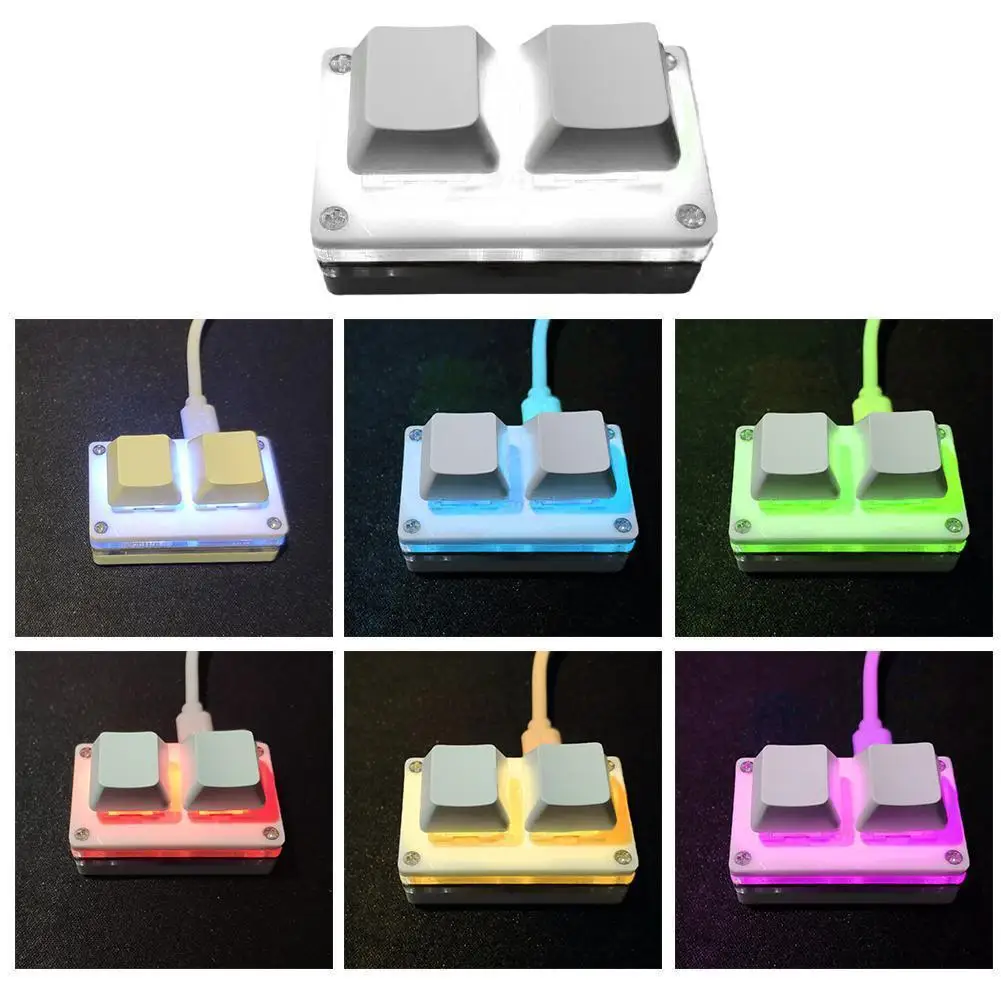 Механическая клавиатура с 2 клавишами подсветкой и светодиодсветодиодный |