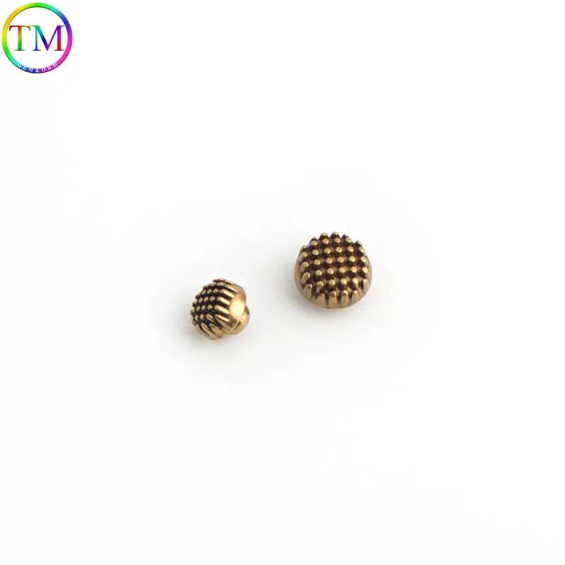 50-200 Pieces Metal Star Rivets Round Mushroom Rivets Stud Smooth Cube Spike For Leather Craft Bag  Garments Pet Collar Decor